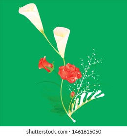 vector illustration of flowers, eps 10