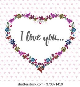 Vector illustration of flowers frame. Spring or summer design for invitation and greeting cards