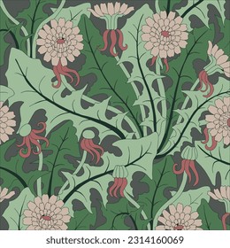 Vektorgrafik von Blumen und Blättern