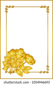 Vector illustration of flowers and leaves with space for white text