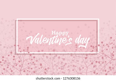 Vector illustration of flowers on a colorful background. Happy Valentine s Day