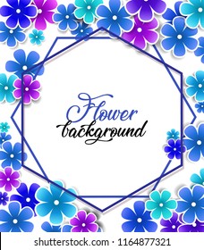Vector illustration of flowers on a white background. Colorful floral background