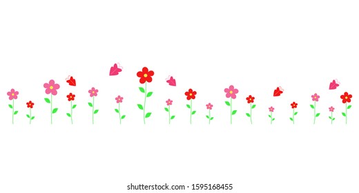 Vector illustration. Flowers on a white background. Design elements for your work.