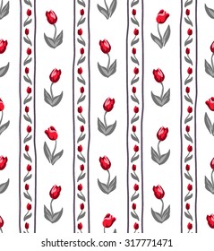 Vector illustration of flowers pattern