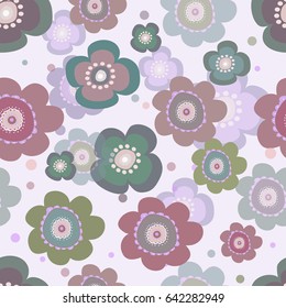 Vector illustration. Flowers pattern.