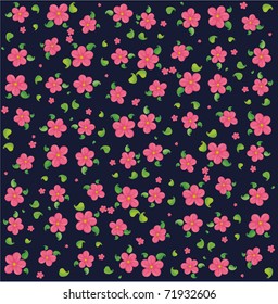 Vector illustration of flowers pattern background.