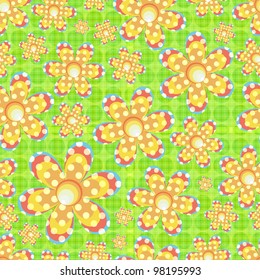 Vector illustration of flowers pattern background.