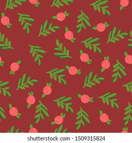 
vector illustration of flowers pattern, simple 