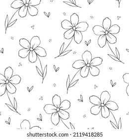 Ilustración vectorial con flores. Fondo inoxidable con patrón floral
