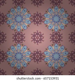 Vector illustration of flowers. Seamless pattern with flowers on motley background.