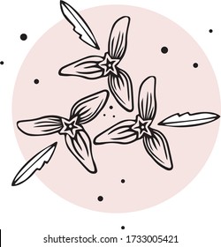 Ilustración vectorial. Las flores nevan. Fácil de usar para fondo, sitio web, impresión textil.