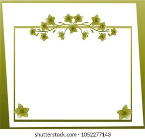 Vector illustration of flowers with a space for text on a white background