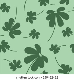 Vector illustration of flowers style seamless pattern