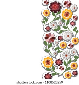 Vector illustration "flowers" to t-shirt design, postcards, logos, advertising, design, banner, poster or textile.