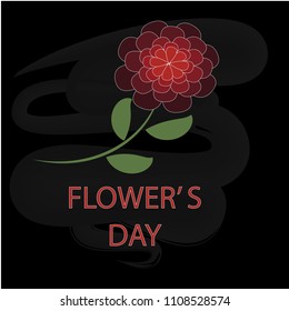 Vector illustration "flowers" to t-shirt design, postcards, logos, advertising, design, banner, poster or textile.