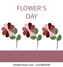 Vector illustration "flowers" to t-shirt design, postcards, logos, advertising, design, banner, poster or textile.