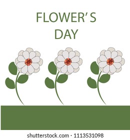 Vector illustration "flowers" to t-shirt design, postcards, logos, advertising, design, banner, poster or textile.
