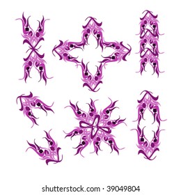 vector illustration of flowerses stylized