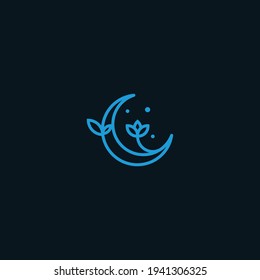 vector illustration. a flower-shaped logo with a line art concept. beauty spa and esthetics