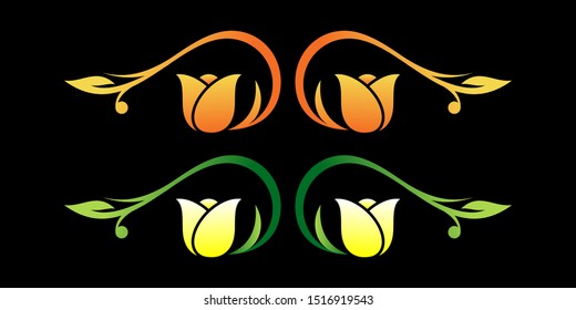 Vector illustration of a flower-shaped object, with beautiful curves and combined with beautiful colors makes an illustration that is pleasing to the eye - vector