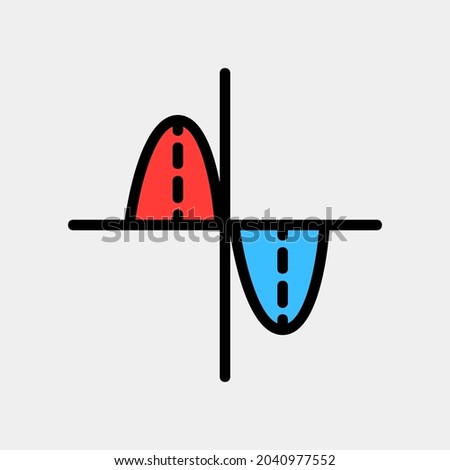 Vector illustration of fluctuation icon in filled line style for any projects, use for website mobile app presentation