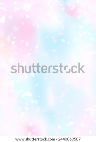 Vector illustration of fluffy cherry blossoms and spring blue sky