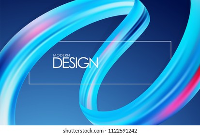 Vector illustration: Fluid Abstract Trendy background. Promotion template. Modern design