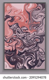 Vector illustration. Fluid art. Art. Abstract image. Combination of several colors. Beautiful big poster