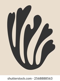 vector illustration of a fluid coral reef silhouette