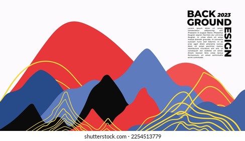 Vector Illustration of Fluid and Geometric Shapes in a Colorful and Dynamic Background