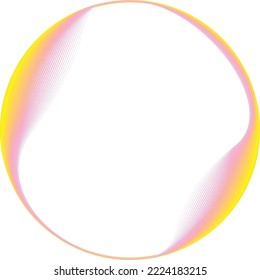 Vector Illustration .Fluid gradient. Circle Logo . Colorful frame template .Design element . Abstract liquid shape .