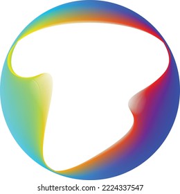 Vector Illustration .Fluid gradient. Circle Logo . Colorful frame template .Design element . Abstract liquid shape .