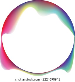 Vector Illustration .Fluid gradient. Circle Logo . Colorful frame template .Design element . Abstract liquid shape .