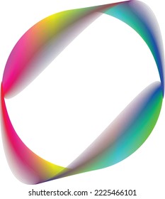 Vector Illustration .Fluid gradient. Circle Logo . Colorful frame template .Design element . Abstract liquid shape .