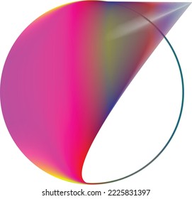 Vector Illustration .Fluid gradient. Circle Logo . Colorful frame template .Design element . Abstract liquid shape .
