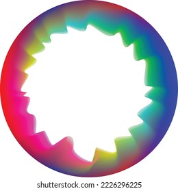 Vector Illustration .Fluid gradient. Circle Logo . Colorful frame template .Design element . Abstract liquid shape .