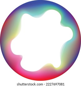 Vector Illustration .Fluid gradient. Circle Logo . Colorful frame template .Design element . Abstract liquid shape .