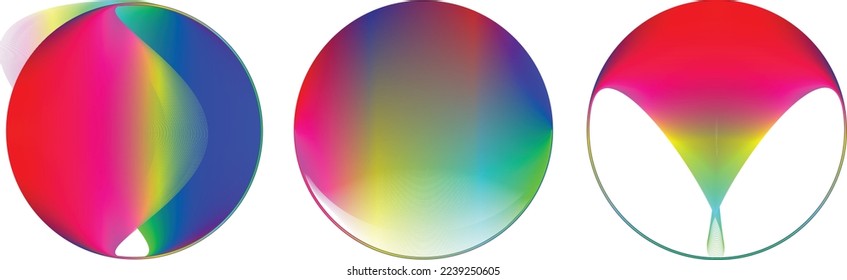 Vector Illustration .Fluid gradient. Circle Logo . Colorful frame template .Design element . Abstract liquid shape .