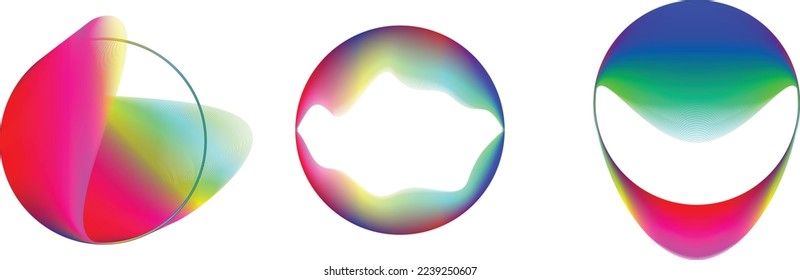 Vector Illustration .Fluid gradient. Circle Logo . Colorful frame template .Design element . Abstract liquid shape .