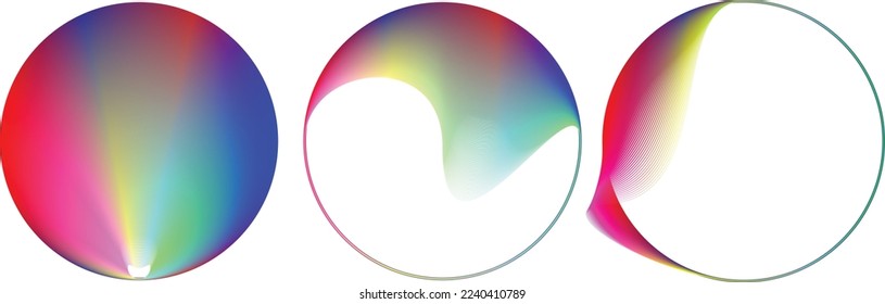 Vector Illustration .Fluid gradient. Circle Logo . Colorful frame template .Design element . Abstract liquid shape .