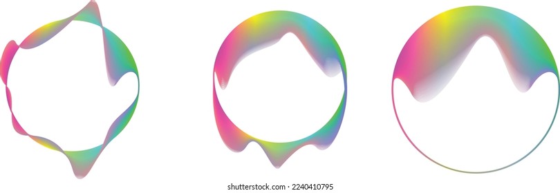 Vector Illustration .Fluid gradient. Circle Logo . Colorful frame template .Design element . Abstract liquid shape .