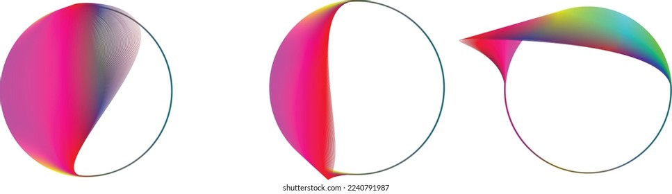 Vector Illustration .Fluid gradient. Circle Logo . Colorful frame template .Design element . Abstract liquid shape .