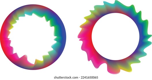 Vector Illustration .Fluid gradient. Circle Logo . Colorful frame template .Design element . Abstract liquid shape .