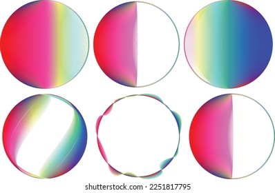 Vector Illustration .Fluid gradient. Circle Logo . Colorful frame template .Design element . Abstract liquid shape .