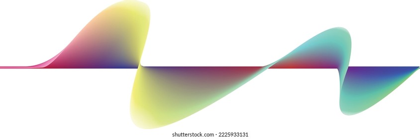 Vector Illustration .Fluid gradient. Line Logo . Colorful sound wave equalizer .Design element . Abstract liquid shape .