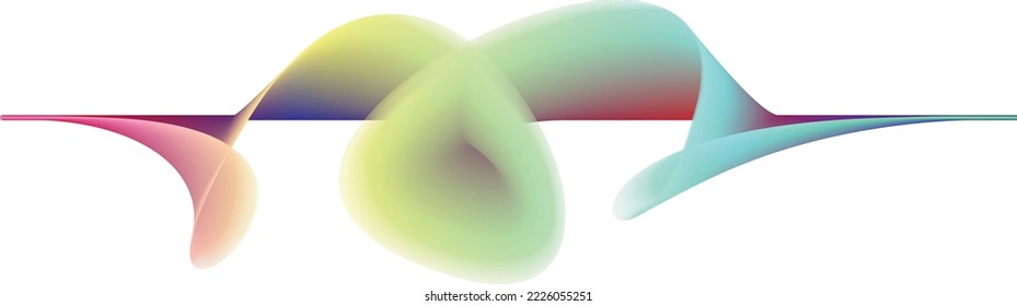 Vector Illustration .Fluid gradient. Line Logo . Colorful sound wave equalizer .Design element . Abstract liquid shape .