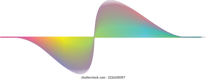 Vector Illustration .Fluid gradient. Line Logo . Colorful sound wave equalizer .Design element . Abstract liquid shape .