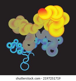 Vector Illustration .Fluid gradient. Spiral Logo . Design element . Abstract liquid shape .