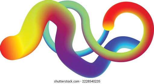 Vector Illustration .Fluid gradient. Spiral Logo . Design element . Abstract liquid shape .