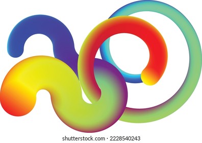 Vector Illustration .Fluid gradient. Spiral Logo . Design element . Abstract liquid shape .